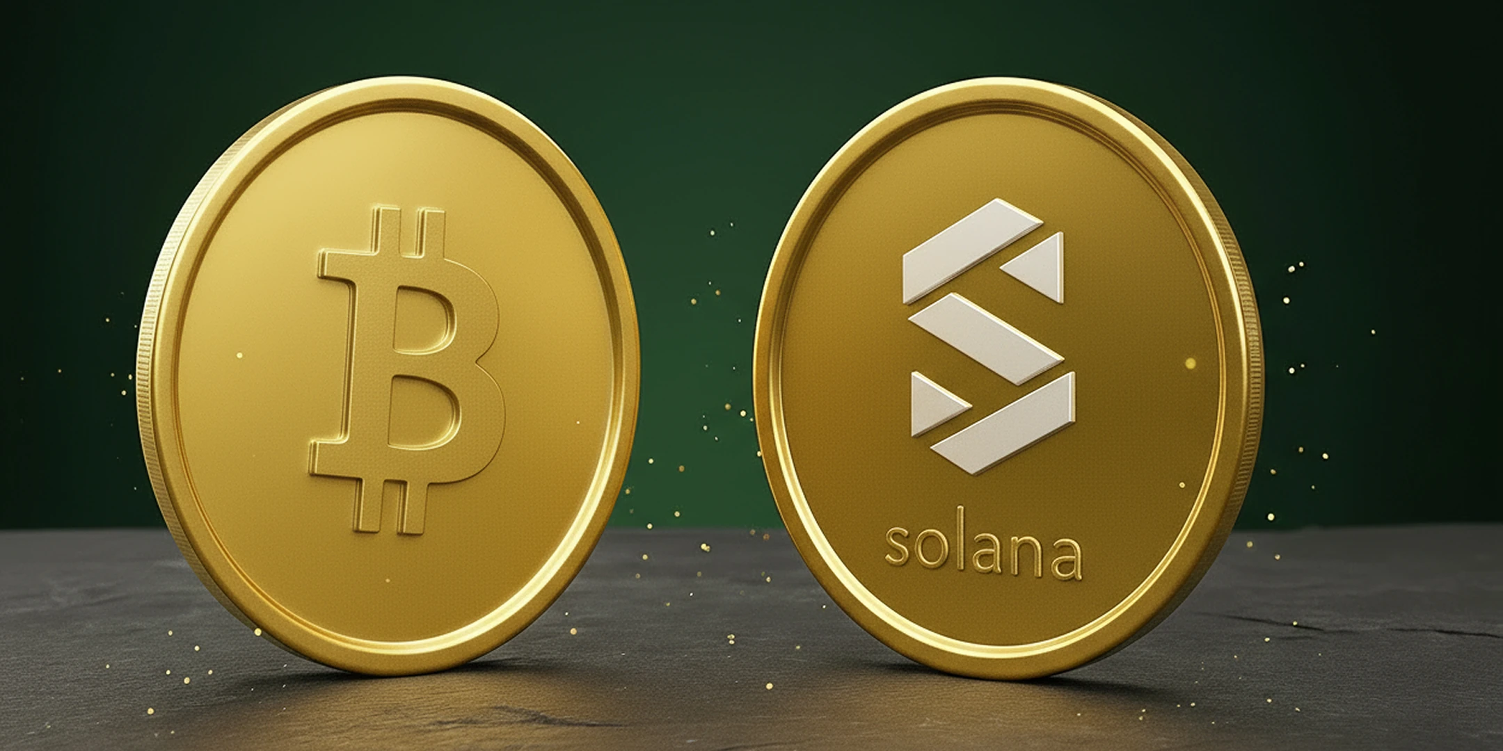 Bitcoin and Solana coin