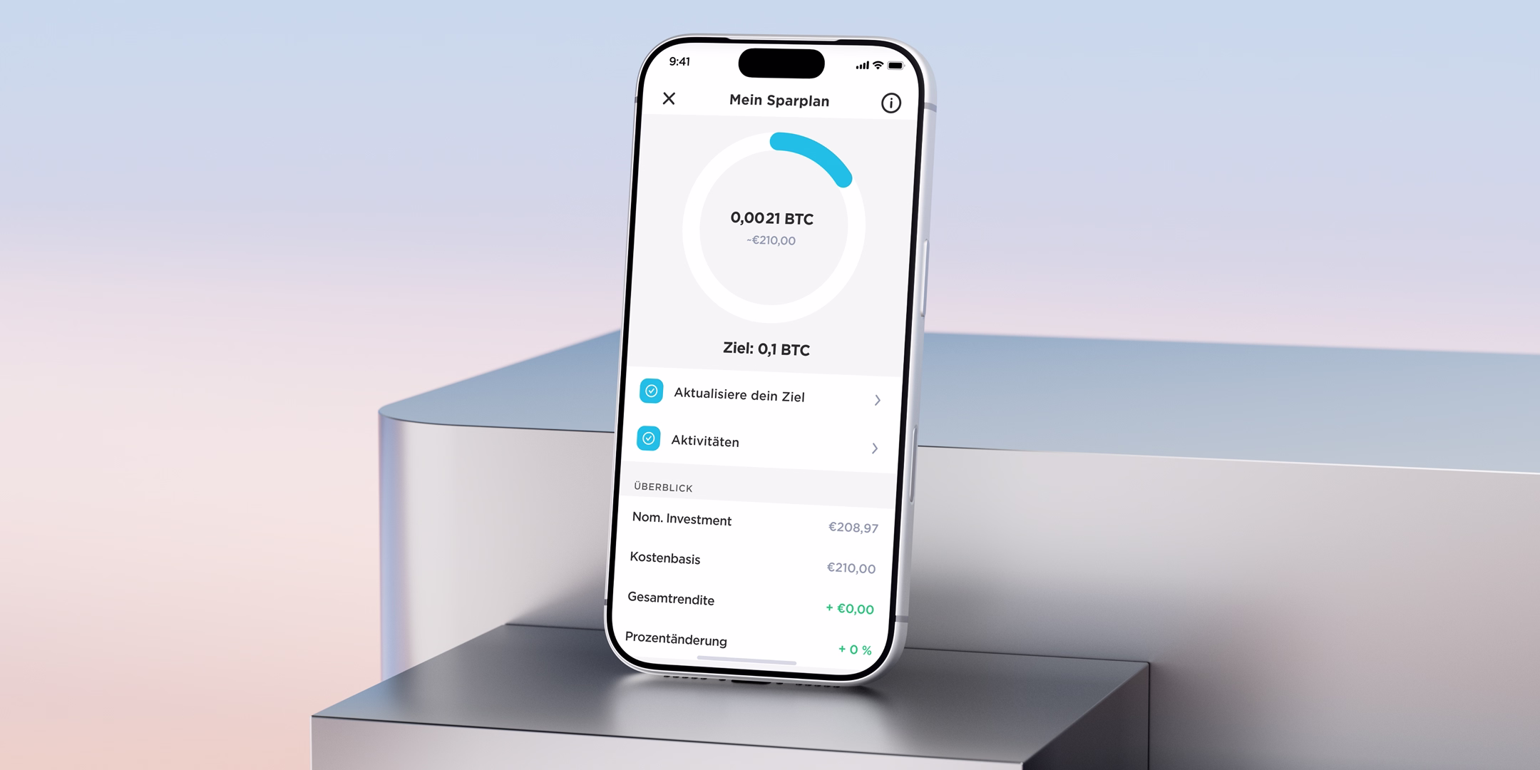 Sparplan 21bitcoin App