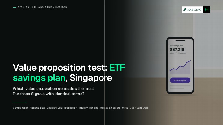 Value proposition test: ETF savings plan, Singapore