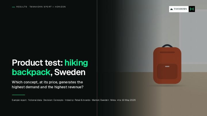 Product test: hiking backpack, Sweden