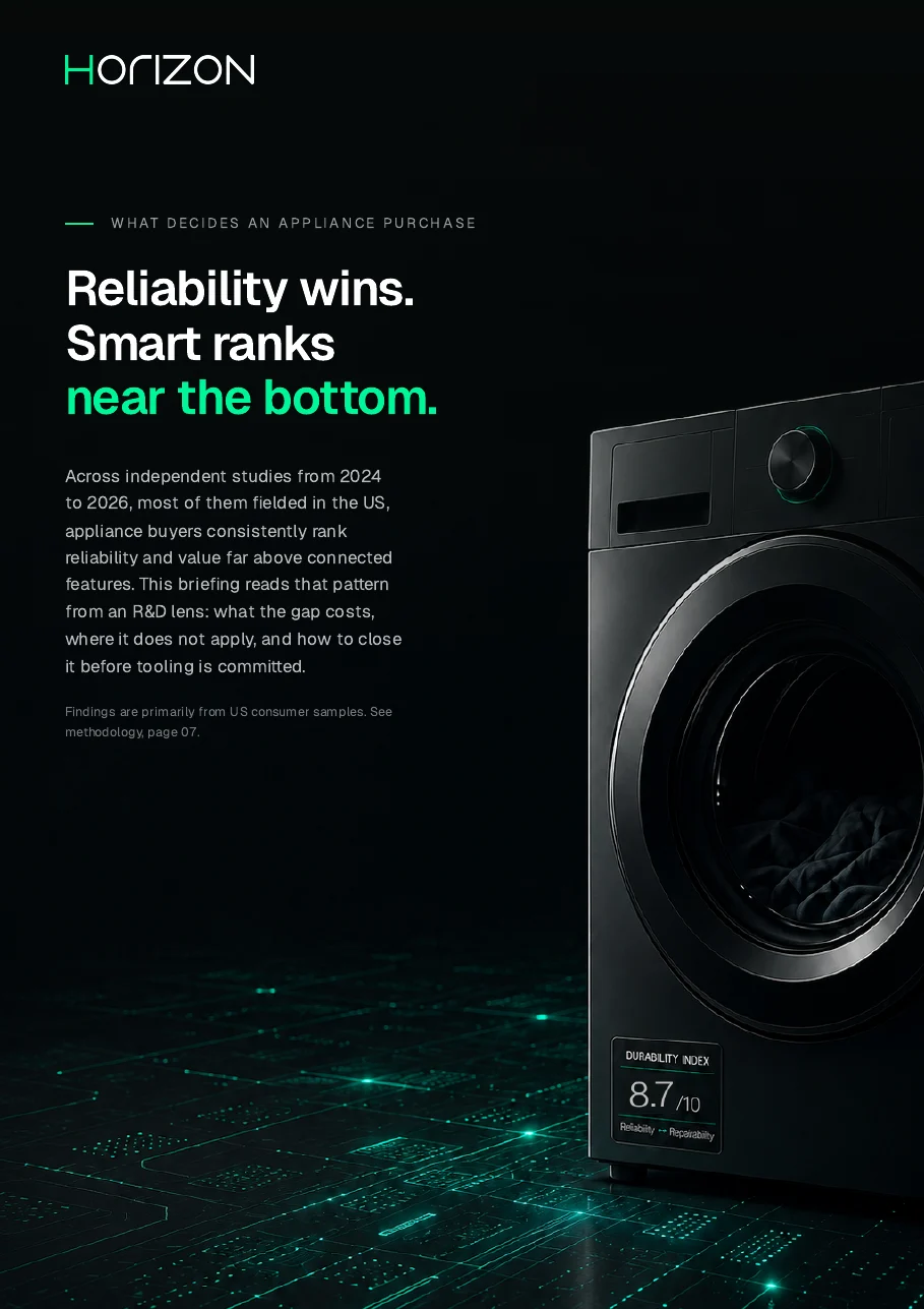 Cover des Briefings What decides an appliance purchase