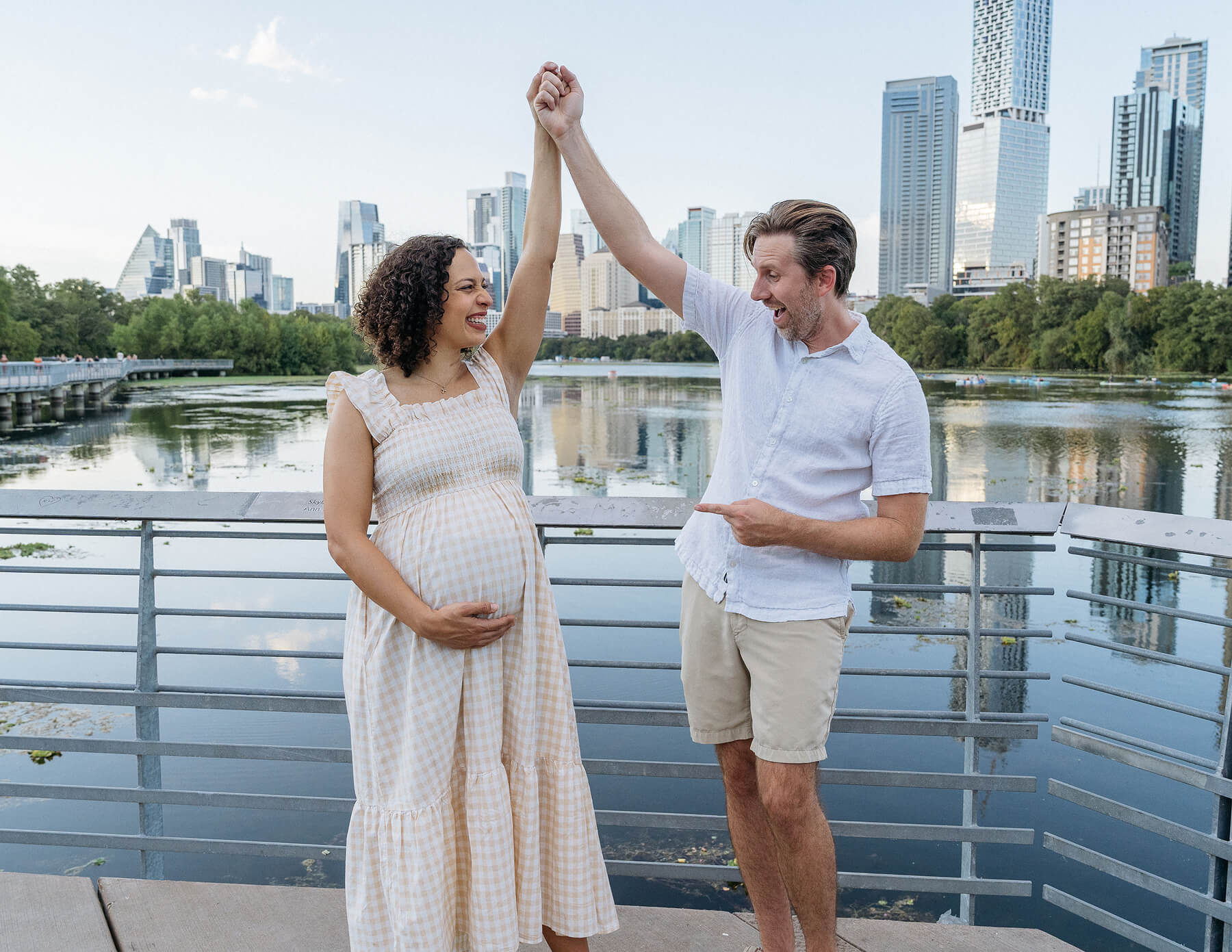 A Sweet Maternity Session on the Boardwalk at Lady Bird Lake