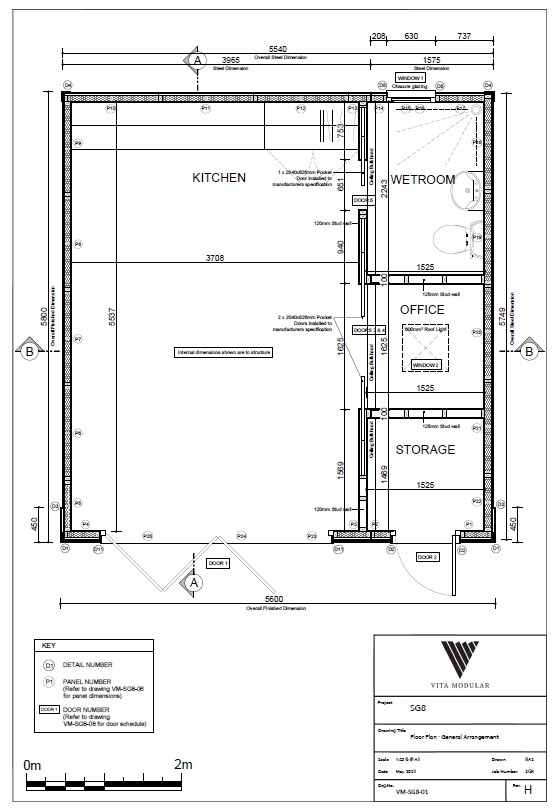 Bespoke annexe general arrangement floor plan