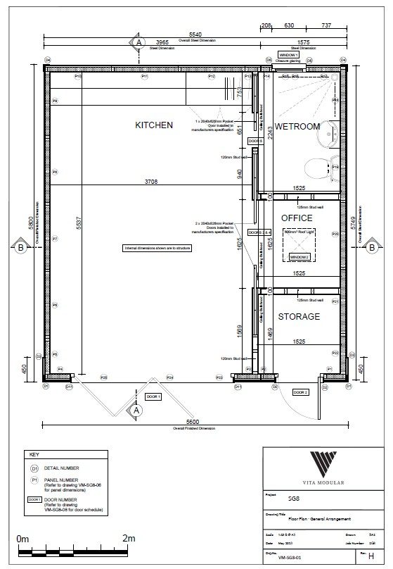 3 x 3 garden room 3D floor plan