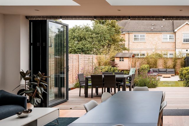 Interior view of the 21 sq m wrap around extension