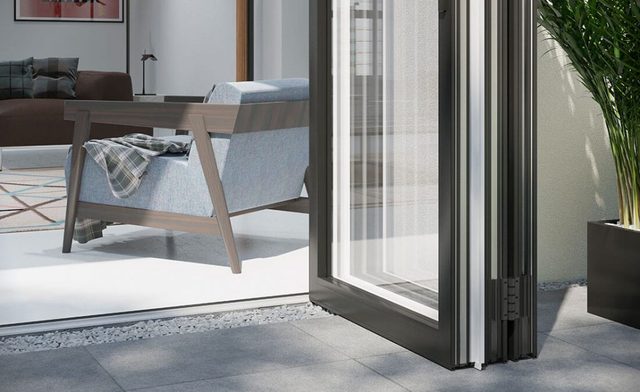 Detail view of the 21 sq m wrap around extension