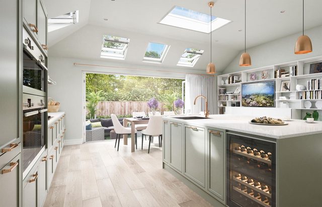 Interior view of the 40 sq m house extension