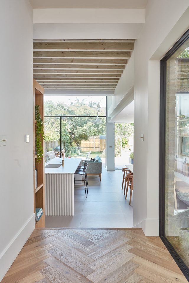 Detail view of a bespoke Vita Modular house extension