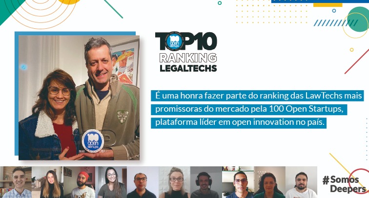 DEEP LEGAL ESTÁ NO TOP 10 DAS LEGALTECHS MAIS ATRATIVAS DO PAÍS