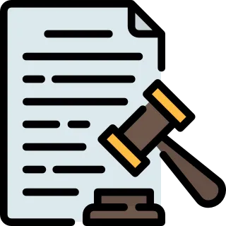 contract and gavel icon