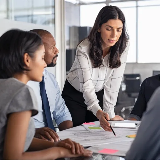 Business professionals in meeting