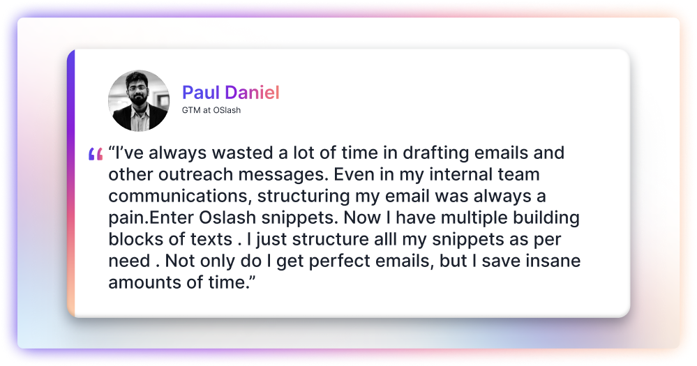 Text expander for Sales team | OSlash