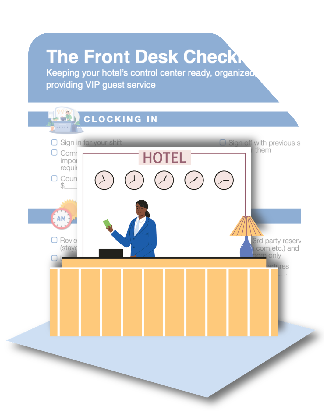A person looking do download a checklist for hotel safety