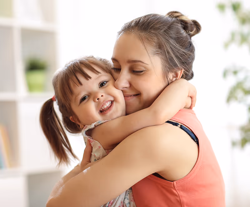 happy parent and child