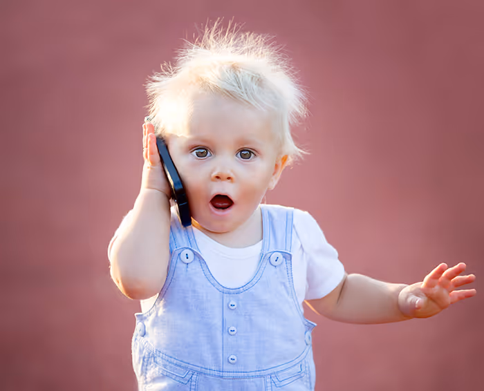 child on the phone