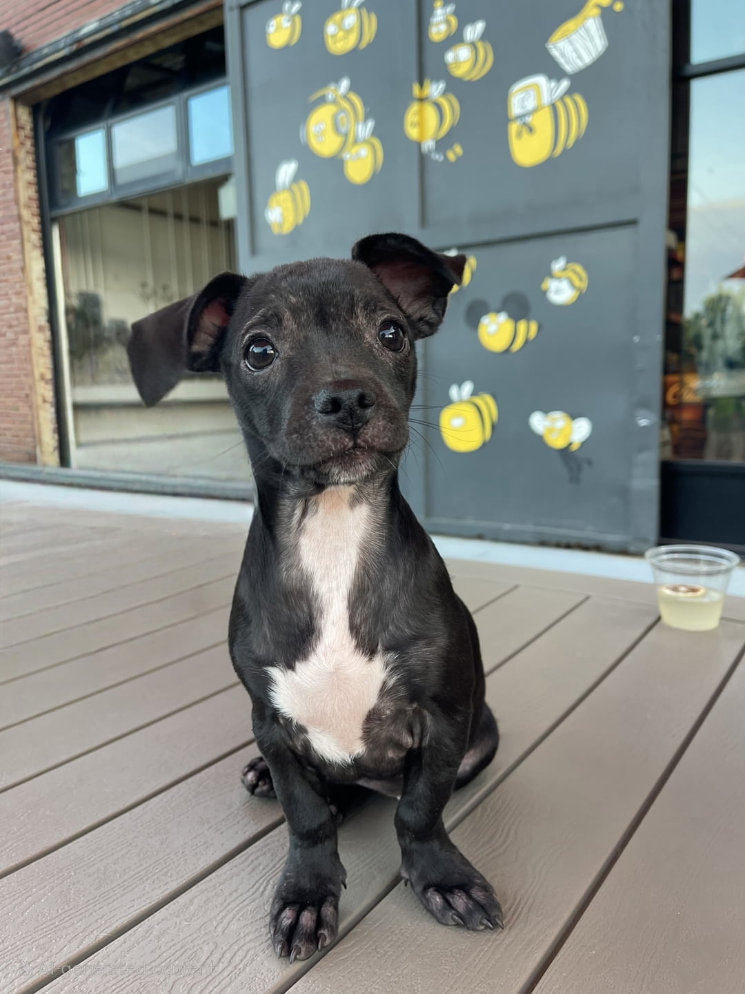 Cute dog with Flowers