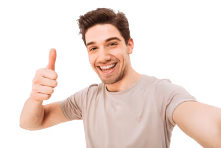 man with thumbs up