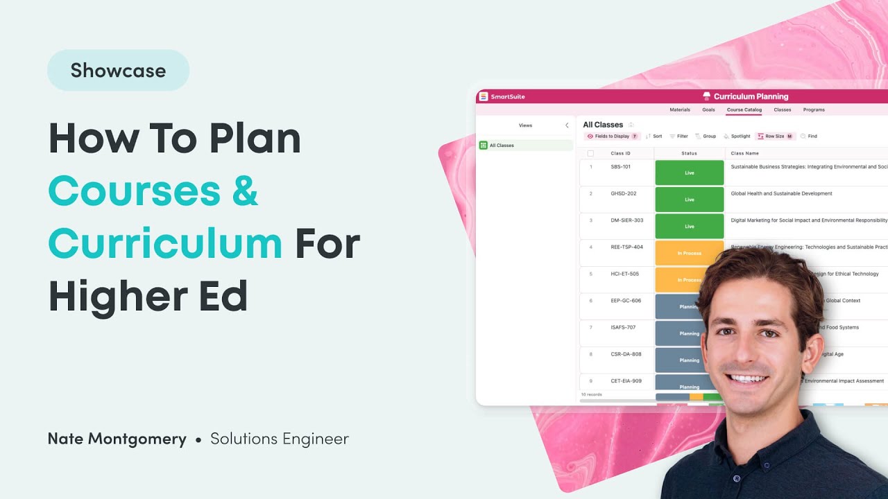 SmartSuite Showcase | Course & Curriculum Planning for Colleges & Universities