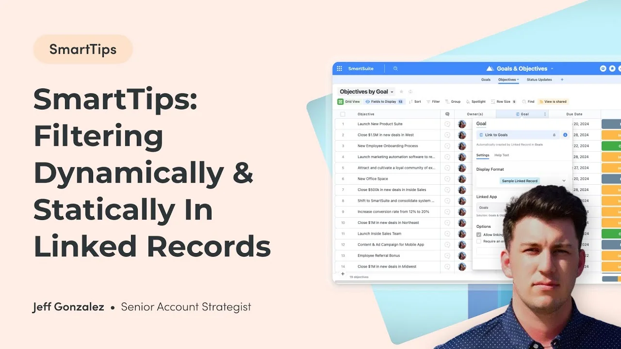 Filtering Dynamically and Statically in Linked Records