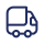 A black background with a blue outline of a truck.