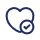 Icon of two overlapping outlined hearts, one larger and one smaller.