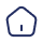 A black background with a blue outline of a house.