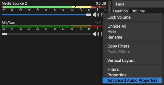 obs audio properties