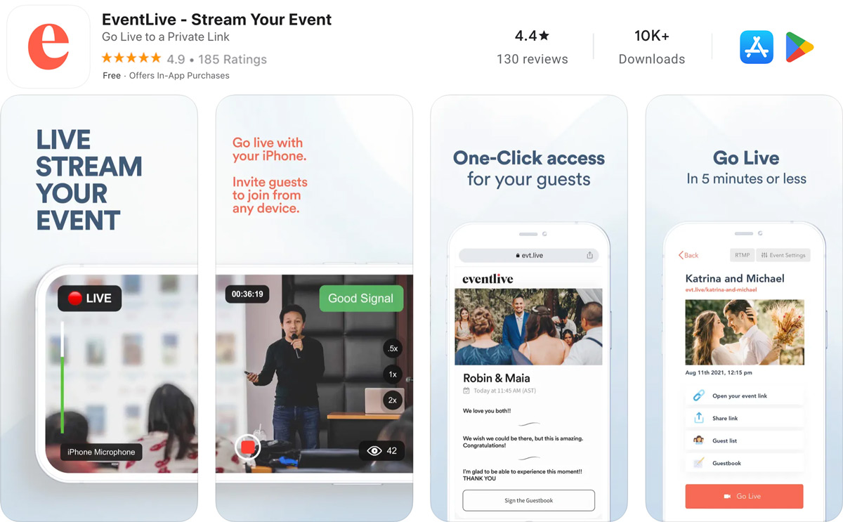 eventlive app for live streaming