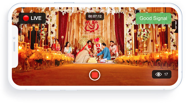 live streaming an indian wedding