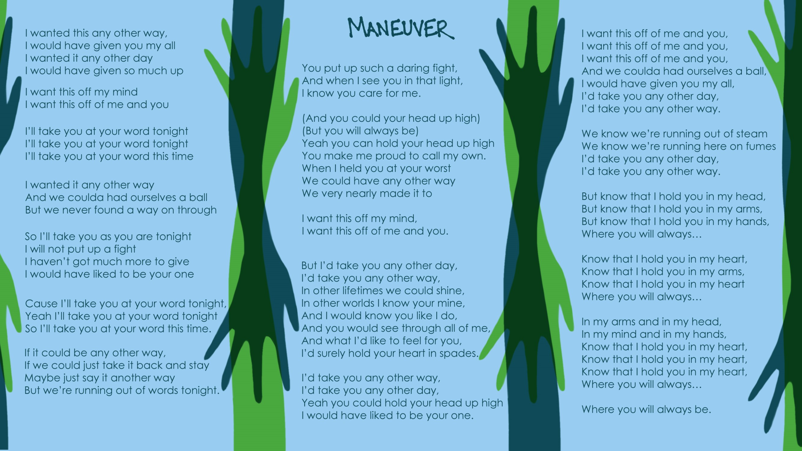 Maneuver Lyrics by Big Bang Television