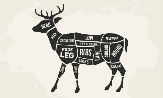 deer butchering chart