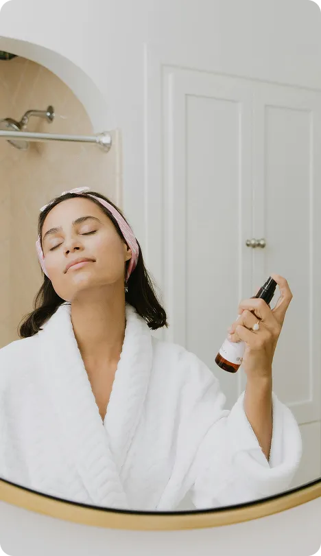 Instagram Story of an influencer putting on skincare