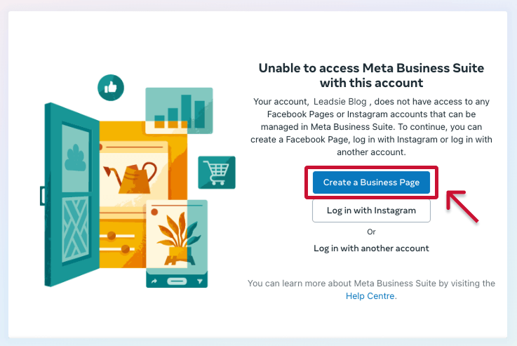 Unable to access Meta Business Suite with this account