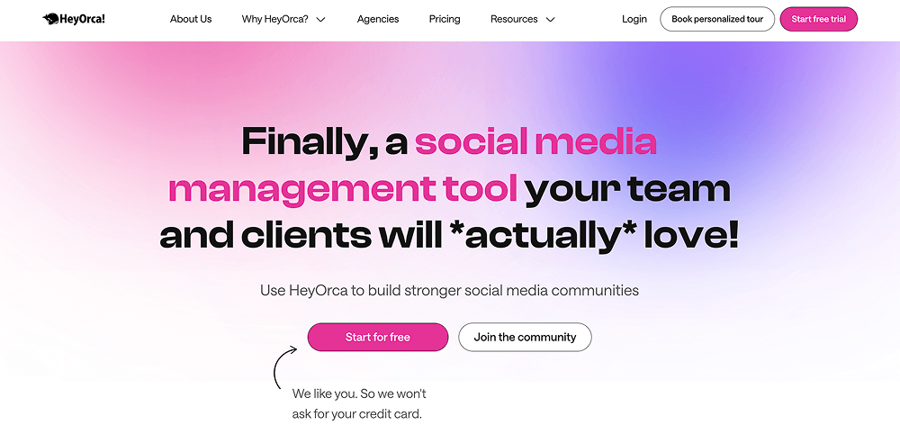 HeyOrca—social media management software for agencies