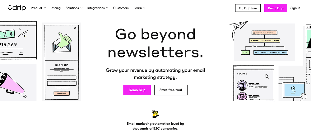 Drip.com-email marketing software for agencies