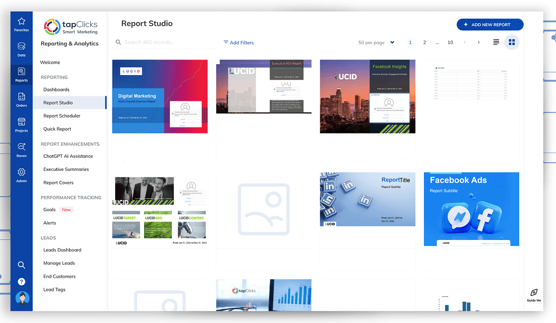 TapClicks-best agency reporting software