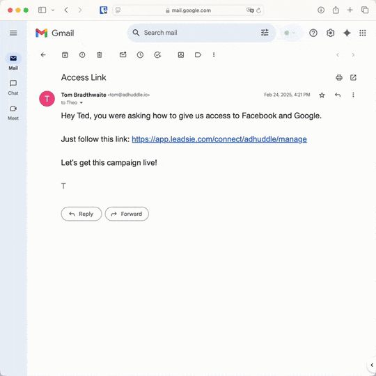 Get access to marketing accounts with Leadsie