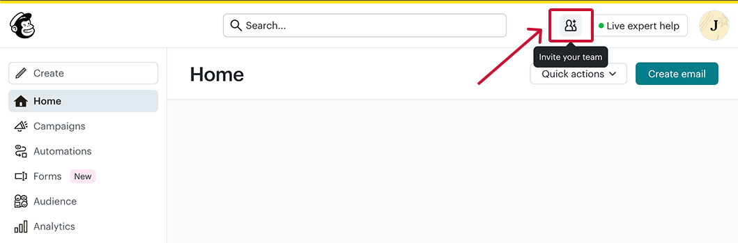Invite your team to your MailChimp account