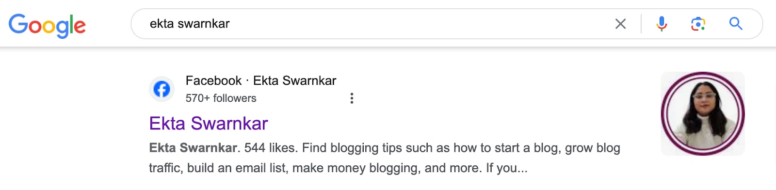 Facebook audit Google search