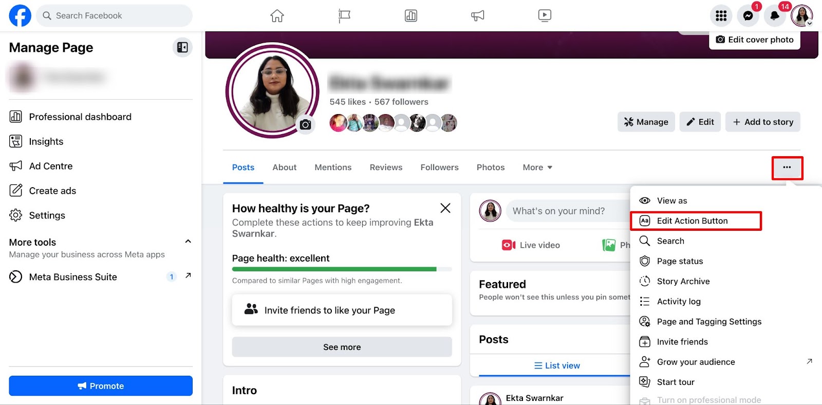 Reveiw Facebook page