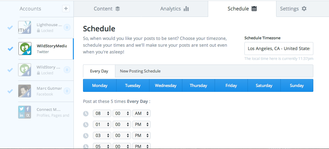 BufferApp timezone