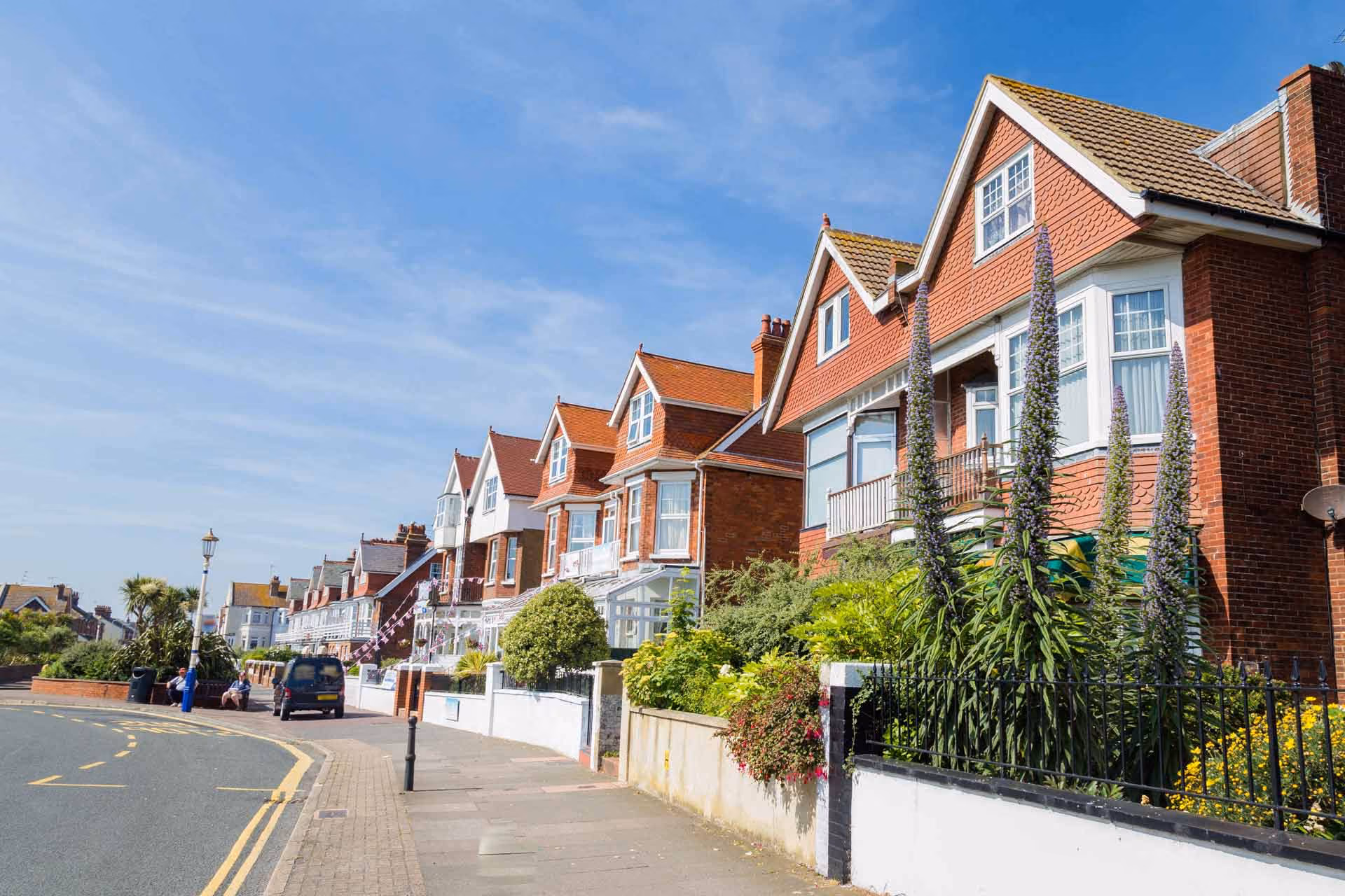 A row of residential houses in Eastbourne