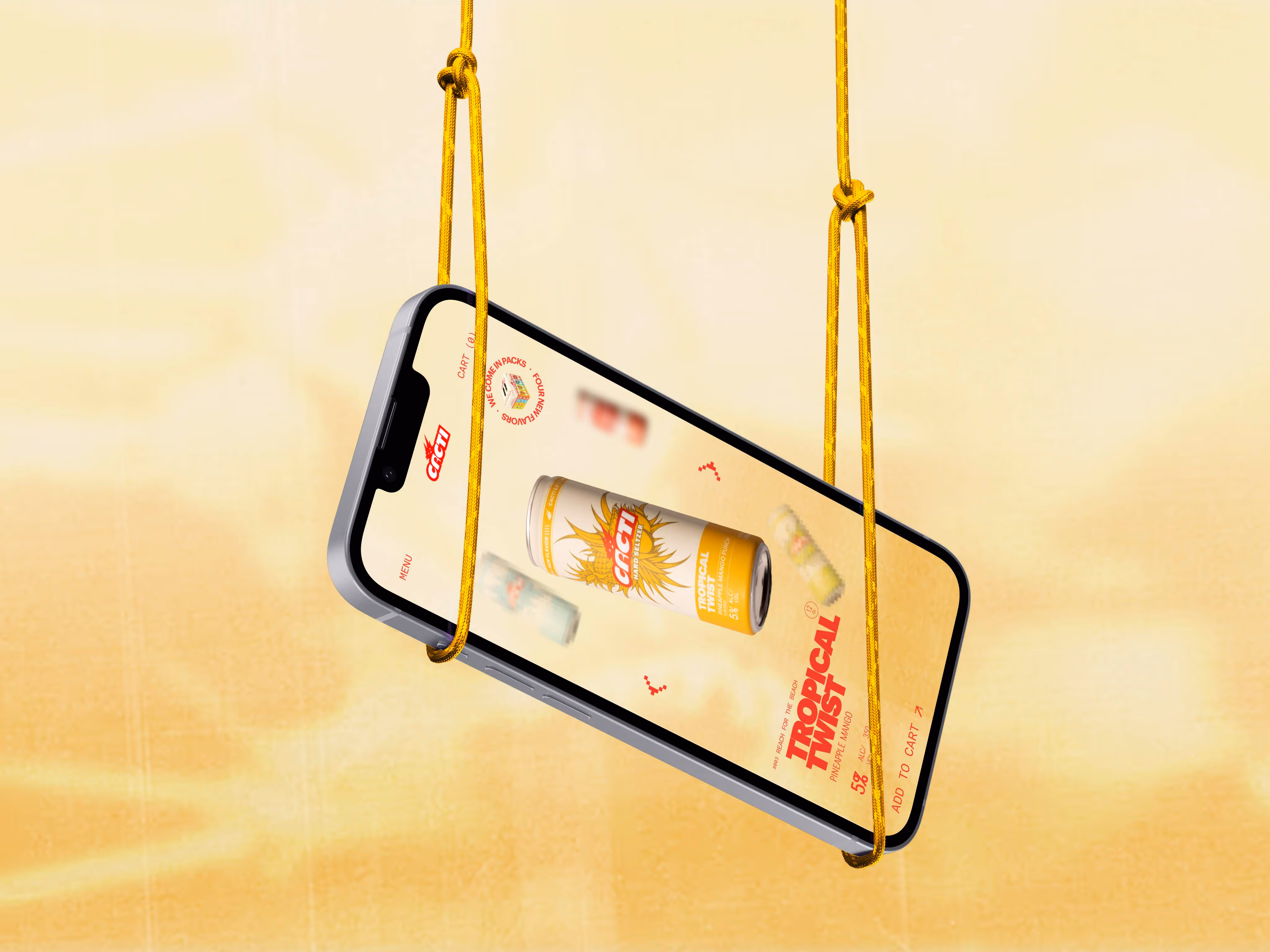 assorted mockup of website on Iphone