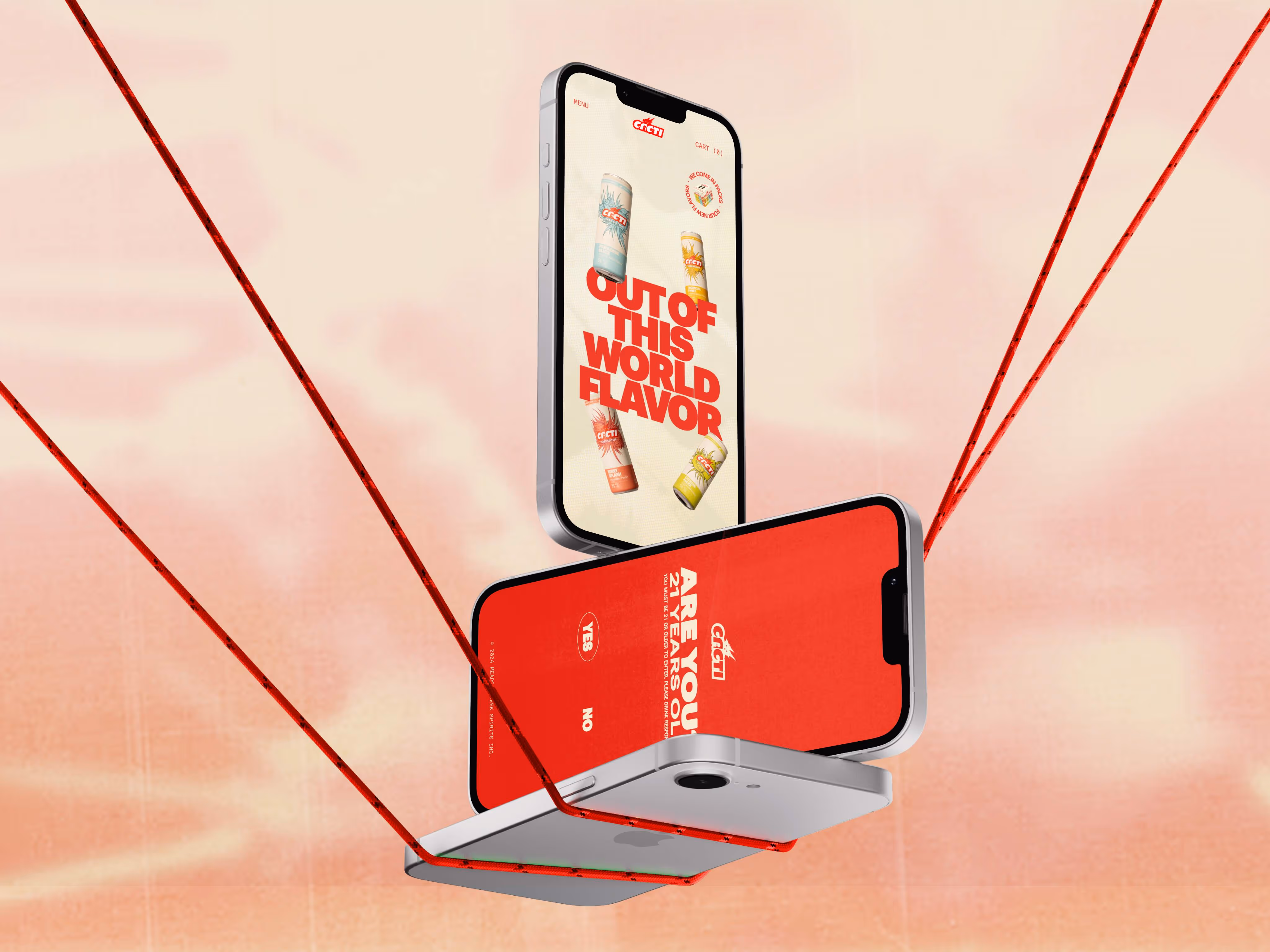 assorted mockup of website on Iphones