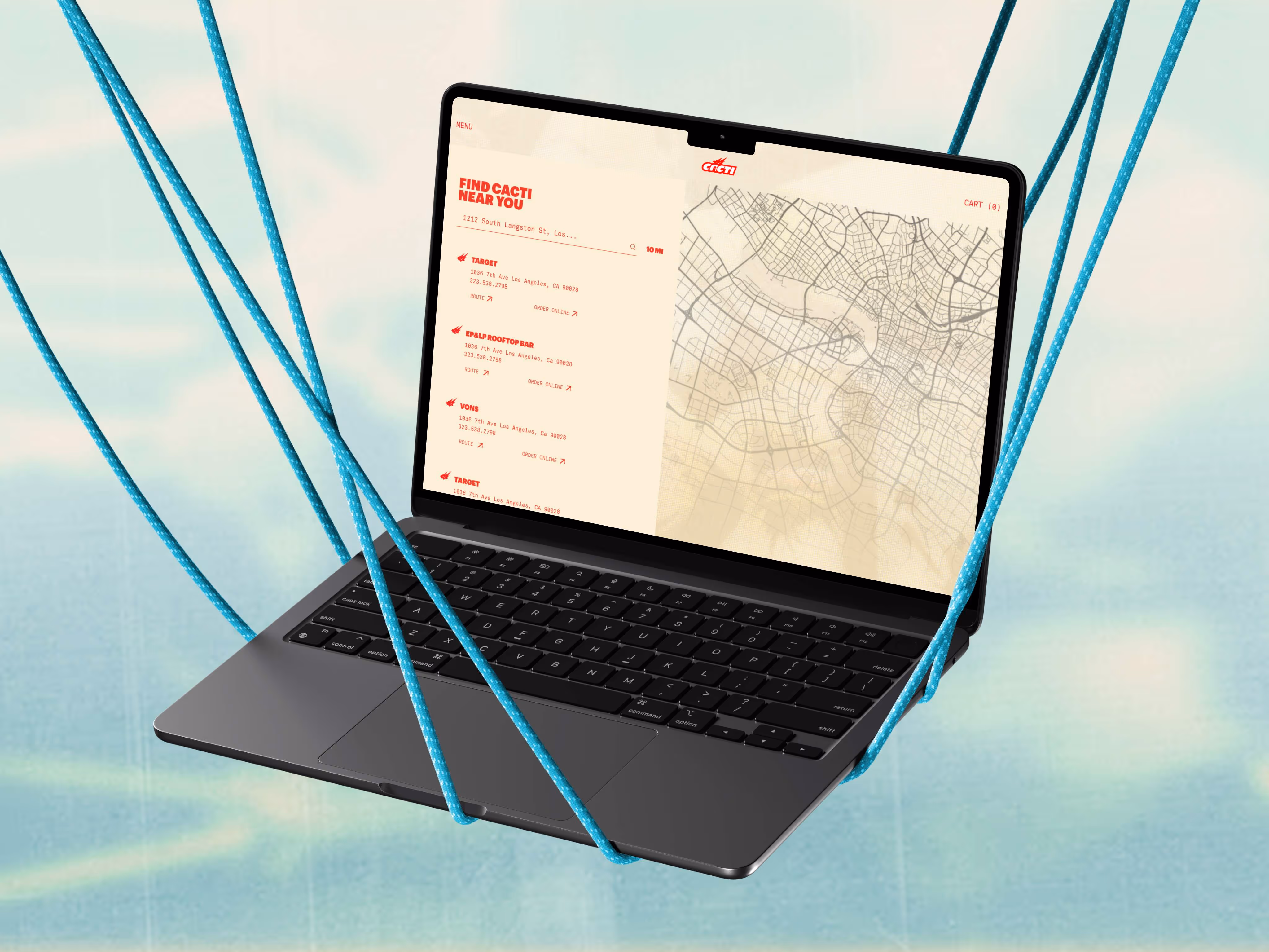 assorted mockup of website on laptop