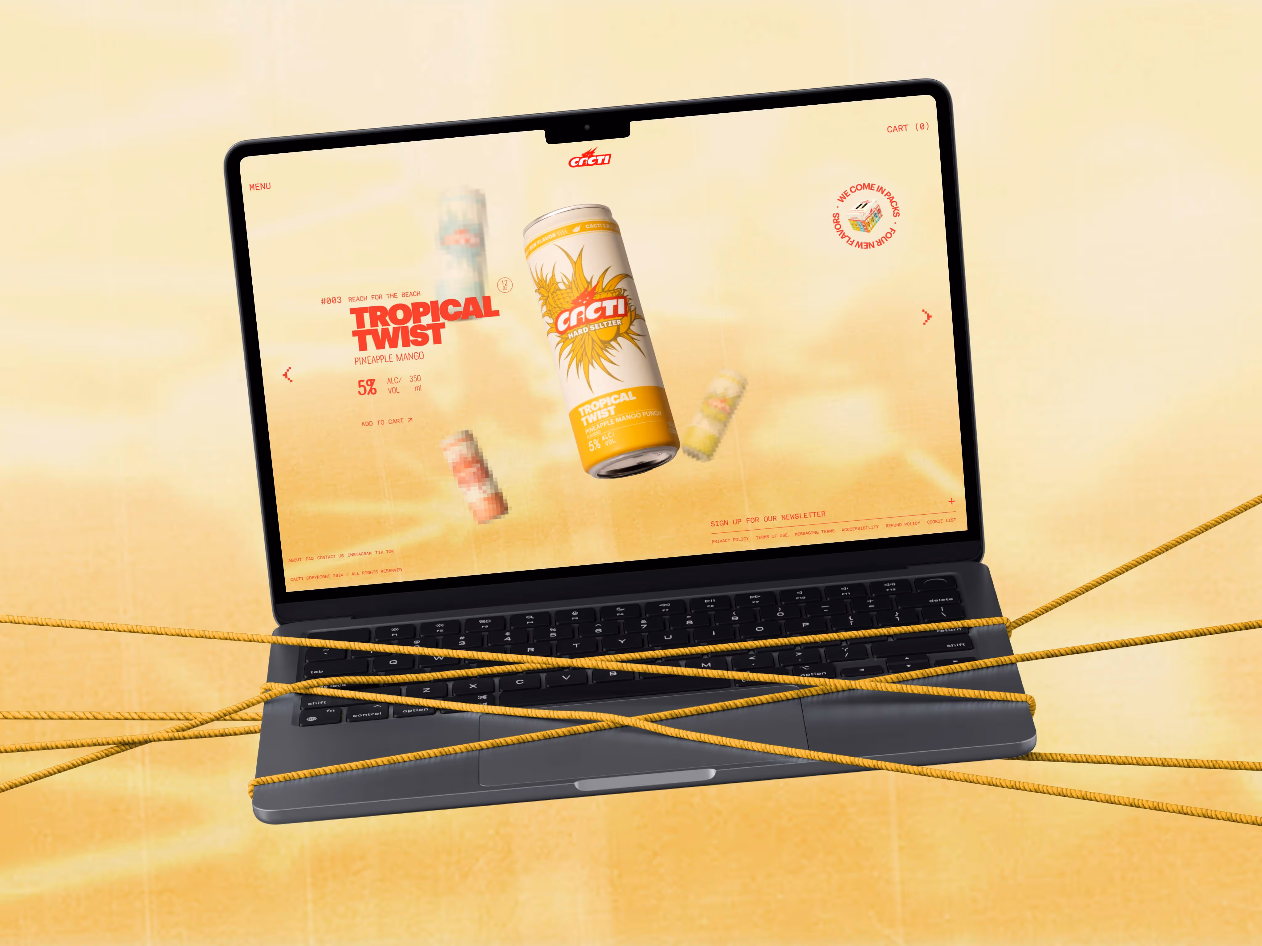 assorted mockup of website on laptop