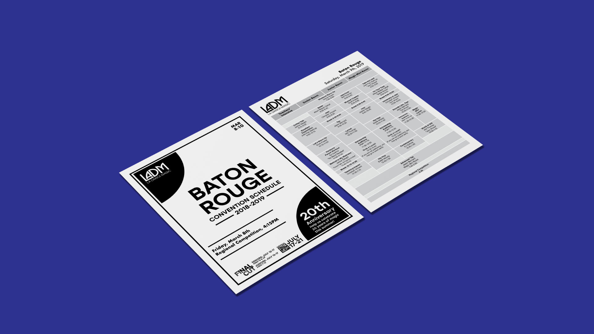 Mockup Weekend Dance Convention Schedule