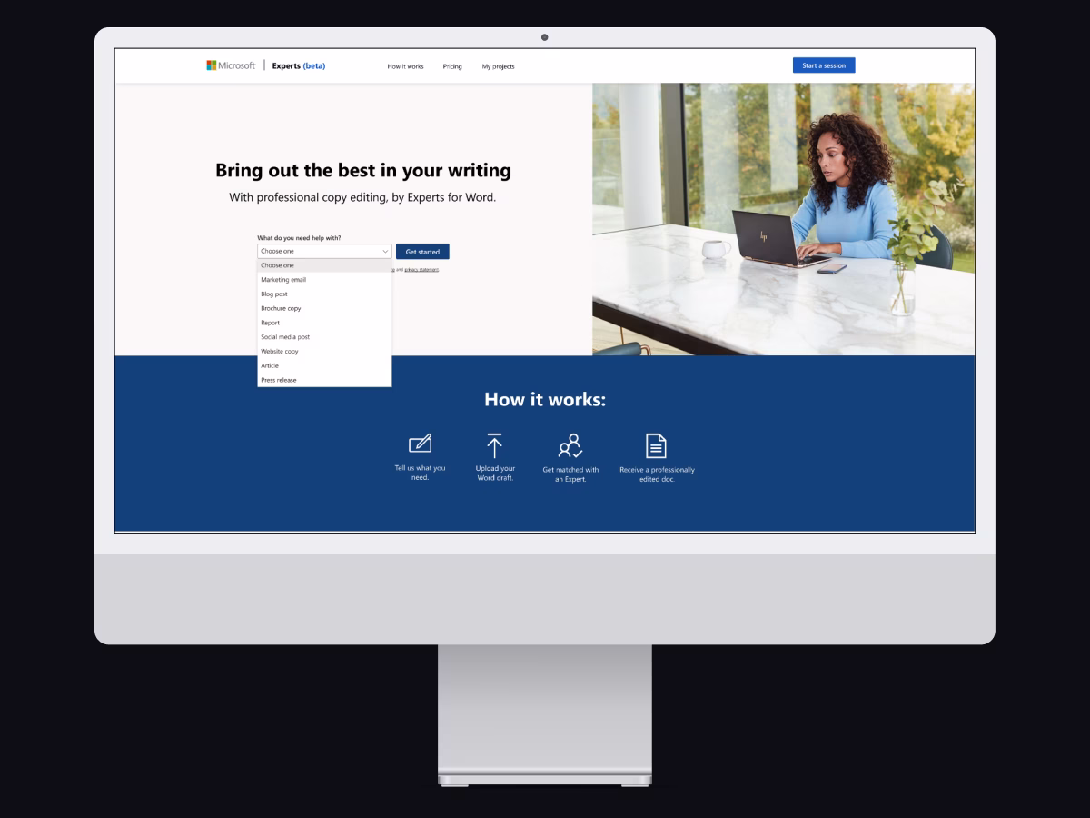 Landing page for Microsoft Experts, by Katie Forleo