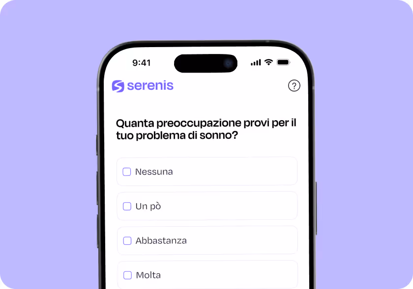 Cellulare con test sull'insonnia