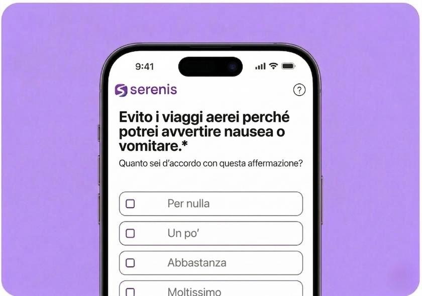 Cellulare con test sull'emetofobia